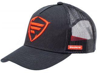 T_FAVORITE CAP BLACK RED LOGO 58 SNAPBACK MESH*